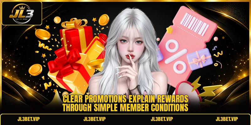 Clear promotions explain rewards through simple member conditions Clear promotions explain rewards through simple member conditions