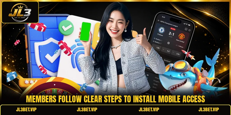 Members follow clear steps to install mobile access Members follow clear steps to install mobile access