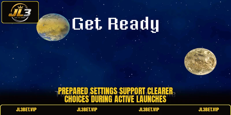 Prepared settings support clearer choices during active launches Prepared settings support clearer choices during active launches