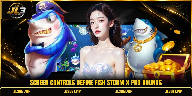 Screen controls define Fish Storm X Pro rounds Screen controls define Fish Storm X Pro rounds
