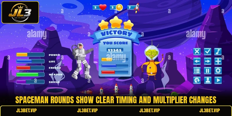 Spaceman rounds show clear timing and multiplier changes Spaceman rounds show clear timing and multiplier changes